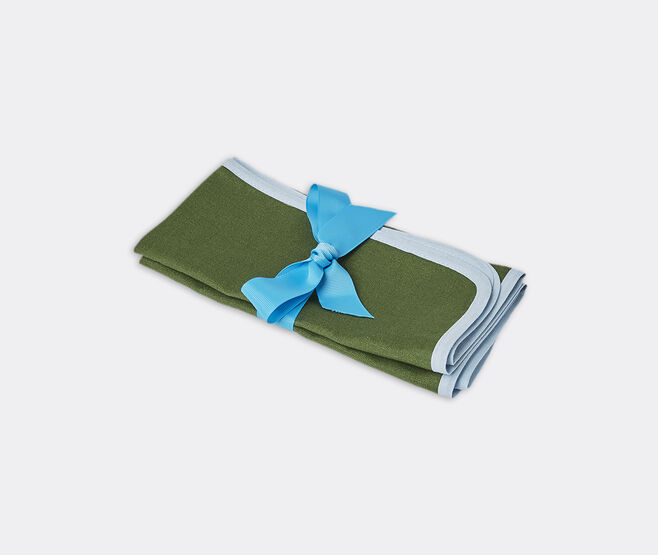 La DoubleJ 'Rainbow Bosco' large napkin, set of two GREEN LADJ22LAR885GRN