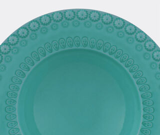 Bordallo Pinheiro &lsquo;Fantasia&rsquo; soup plate, set of four, acqua green TURQUOISE BOPI23FAN635LGR