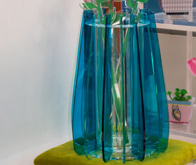 VESTA 'Iride' vase, large, blue BLUE VEST26LAR287BLU