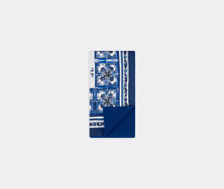 Dolce&amp;Gabbana Casa 'Blu Mediterraneo' silk blanket BLUE DGCA22SIL256MUL