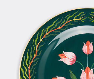 La DoubleJ 'Tulips' dessert plate, set of two MULTICOLOUR LADJ22DES004MUL