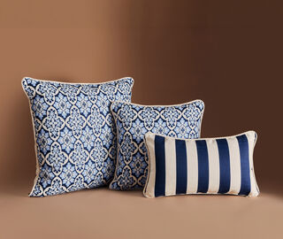 La DoubleJ 'Palazzo' cushion, large, blue MULTICOLOR LADJ26OUT812MUL