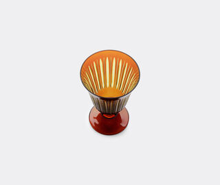 L'Objet 'Prism' wine glass, set of four, amber AMBER LOBJ24PRI068AMB