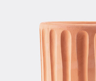 Seletti 'Magna Graecia, Dorico' terracotta vase with saucer TERRACOTTA SELE23TER023TER