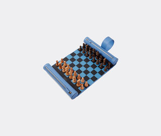 Smythson 'Panama' chess roll, Nile Blue BLUE SMYT23PAN302BLU
