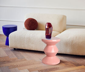 POLSPOTTEN &#39;Zig Zag&#39; stool, pink PINK POLS22ZIG086PIN