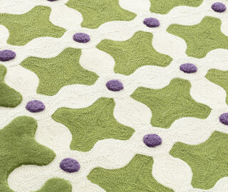 Cc-tapis 'Criss Cross Runner' rug, green GREEN CCTA25CRI839GRN