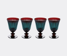 L&#39;Objet &#39;Prism&#39; wine glass, set of four, bordeaux BURGUNDY LOBJ24PRI181RED