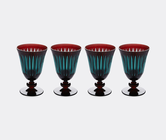 L'Objet 'Prism' wine glass, set of four, bordeaux BURGUNDY LOBJ24PRI181RED