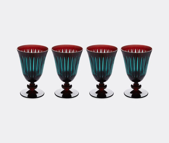 L'Objet 'Prism' wine glass, set of four, bordeaux BORDEAUX LOBJ24PRI181RED