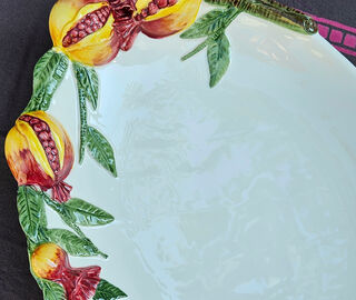 Les-Ottomans 'Pomegranate' large oval platter, multicolor MULTICOLOUR OTTO25POM553MUL