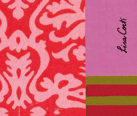 Lisa Corti &#39;Masonite&#39; rectangular placemat, set of two, coral CORAL LICO25REC612COR