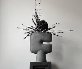 101 Copenhagen &#39;Tribal&#39; vase, dark grey GREY COPH22TRI587GRY