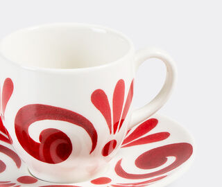THEMIS Z 'Kallos' espresso cup and saucer, red RED THEM24KAL712RED