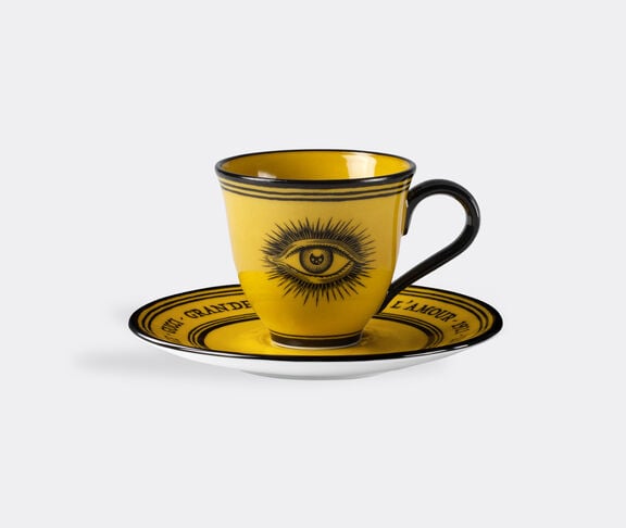 Gucci 'Star Eye' demitasse cup with saucer, set of two, yellow YELLOW GUCC22STA335YEL