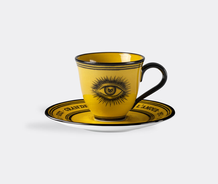 Gucci 'Star Eye' demitasse cup with saucer, set of two, yellow  GUCC22STA335YEL