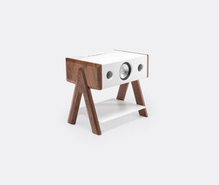 La Boite concept 'Cube' speaker, white and walnut MULTICOLOUR BOIT25CUB077MUL