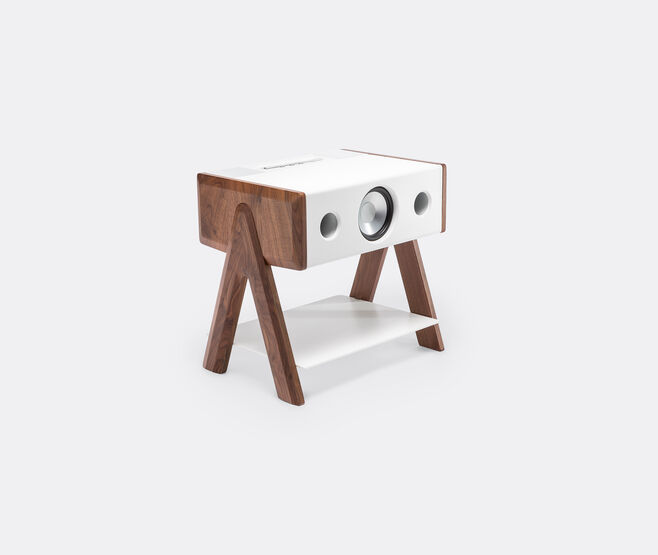 La Boite concept 'Cube' speaker, white and walnut MULTICOLOUR BOIT25CUB077MUL