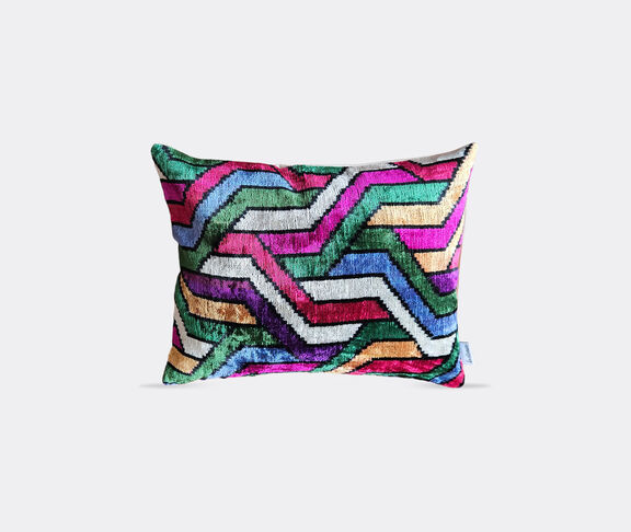 Les-Ottomans Velvet cushion, multicolor undefined ${masterID}