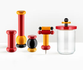 Alessi '100 Values Collection' salt, pepper and spice grinder, medium, red RED ALES21SAL539RED