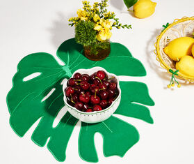 Aquazzura Casa &#39;Florida Leaf&#39; placemat, set of two GREEN AQUA23FLO615GRN