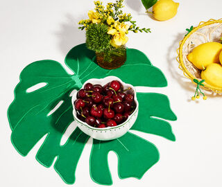 Aquazzura Casa 'Florida Leaf' placemat, set of two GREEN AQUA23FLO615GRN