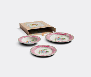 Lisa Corti 'Sariska' plate, set of three, pink PINK LICO25SET695PIN