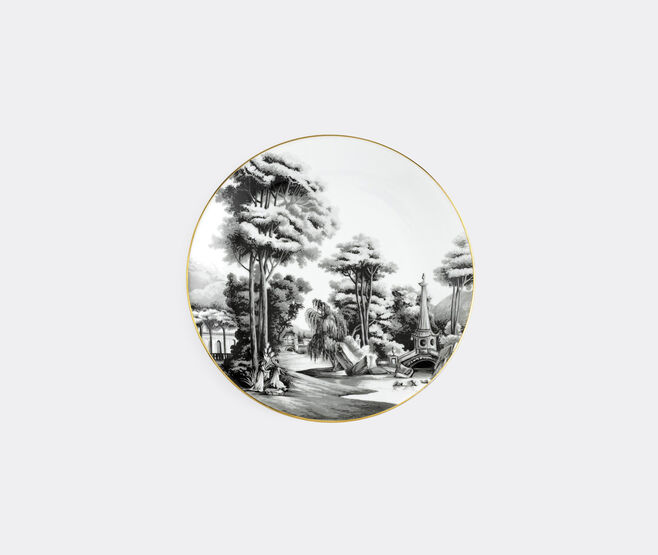 Simone Guidarelli Home 'Imperial Garden' dinner plate, black and white MULTICOLOUR SIMO26SOU655MUL