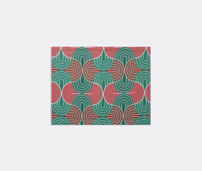 La DoubleJ 'Slinky Verde' tablemat, set of two GREEN LADJ22TAB627MUL