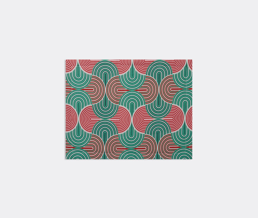 La DoubleJ 'Slinky Verde' tablemat, set of two  LADJ22TAB627MUL