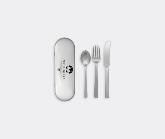 Kay Bojesen 'Grand Prix' cutlery travel set, matte steel