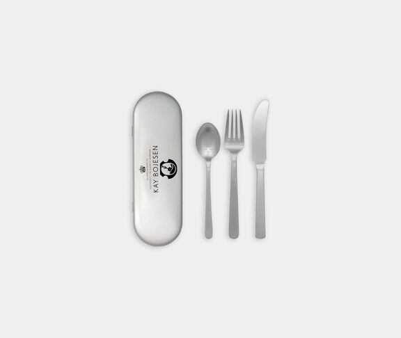 Kay Bojesen 'Grand Prix' cutlery travel set, matte steel Silver ${masterID}