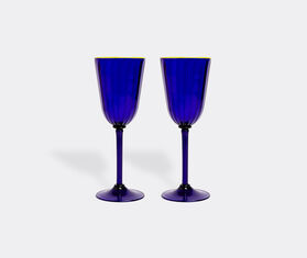 La DoubleJ &#39;Rainbow&#39; wine glass, set of two, blue BLUE LADJ23WIN687BLU