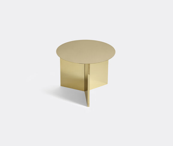 Hay 'Slit' round table, small, brass undefined ${masterID}