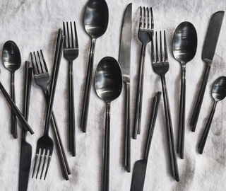 Serax 'Dune' cutlery, set of five, black BLACK SERA24FLA163BLK