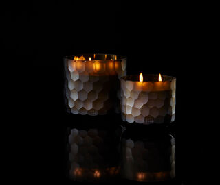ONNO Collection 'Circle' candle Serengeti scent, small AMBER ONNO23CAN310AMB