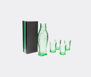Serax 'Fish and Fish' carafe and set of four glasses, green GREEN SERA24SER247GRN