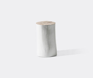 Gervasoni 1882 'Log' side table, large, white WHITE GERV25LOG027WHI