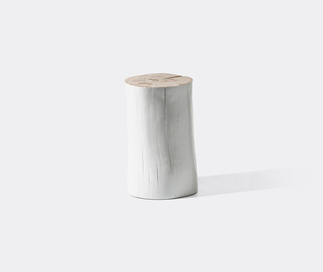 Gervasoni 1882 'Log' side table, large, white WHITE GERV25LOG027WHI