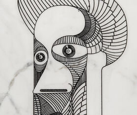 Editions Milano &#39;Marblelous VI&#39; plate MULTICOLOUR EDIT20MAR514WHI