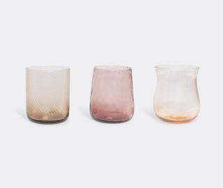 Bitossi Home Assorted Tumblers, set of six, pink and amber MULTICOLOUR BIHO22SET694MUL