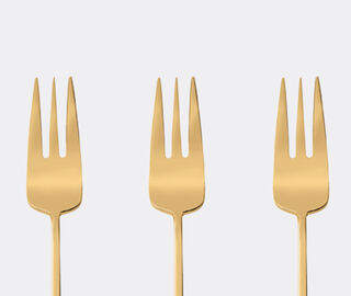 Sambonet '100' dessert fork, set of six, gold GOLD SAMB24GIF026GOL