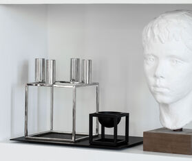 Audo Copenhagen &#39;Kubus 4&#39; candleholder, nickel plated MULTICOLOUR BYLA22KUB057SIL