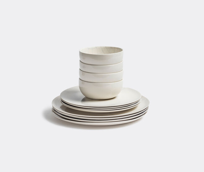 Serax 'Zuma' dinner set, set of twelve, white WHITE SERA24SER994WHI