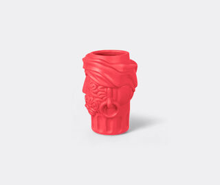 Seletti 'Magna Graecia, Man' terracotta vase, bougainvillea pink PINK SELE26TER398PIN
