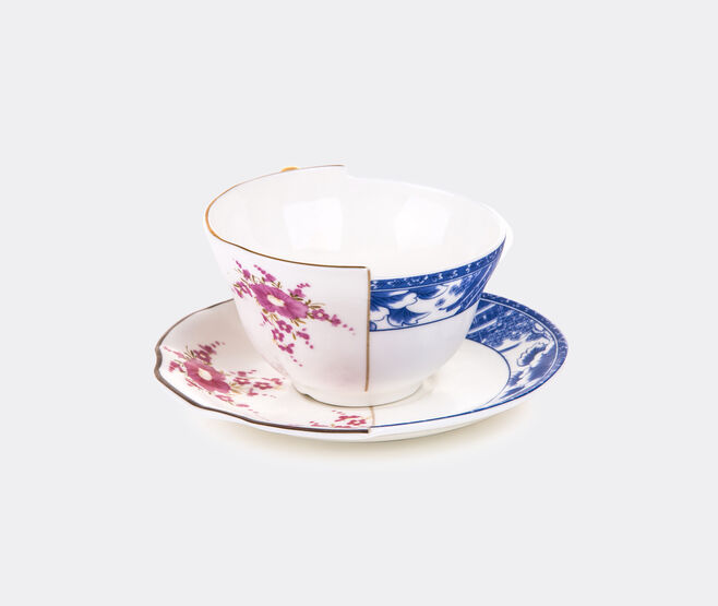 Seletti 'Hybrid Zenobia' teacup with saucer MULTICOLOUR SELE22HYB466MUL