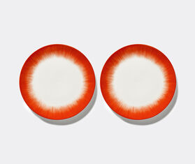 Serax &#39;D&eacute;&#39; dinner plate, variation 5, set of two, white and red WHITE SERA24PLA476WHI