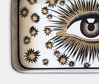 Les-Ottomans 'Eye' iron tray, white WHITE OTTO22HAN127MUL