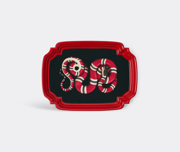 Gucci 'Kingsnake' chiselled metal tray, large Red ${masterID}