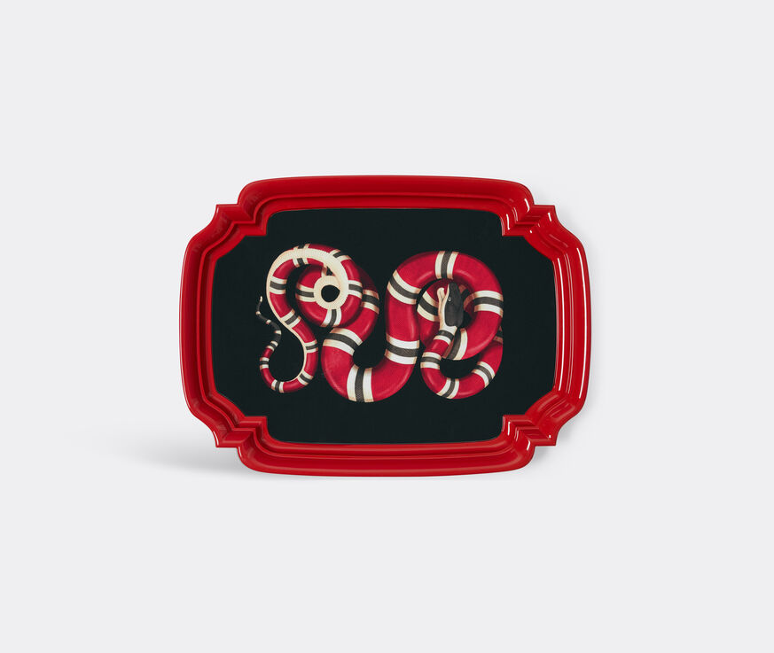 Gucci 'Kingsnake' chiselled metal tray, large  GUCC18CHI414RED